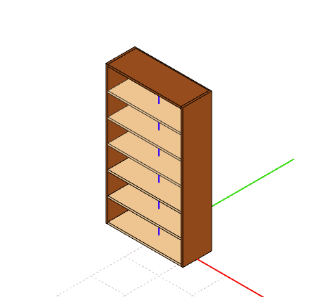 Bookshelf with marimo-cad