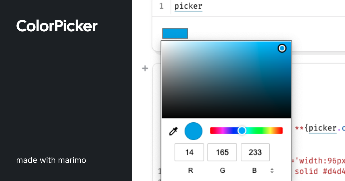 ColorPicker | made with marimo | marimo