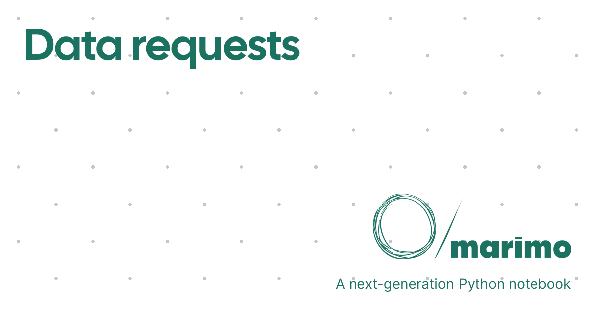 Data requests | marimo