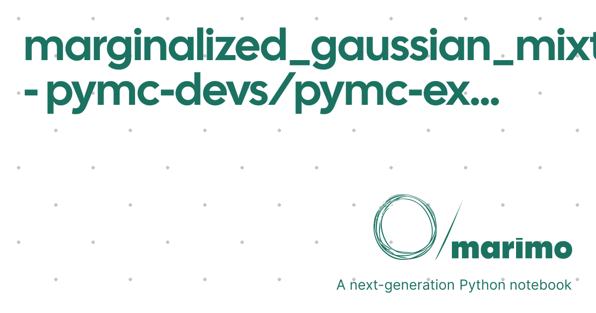marginalized_gaussian_mixture_model - pymc-devs/pymc-examples | marimo